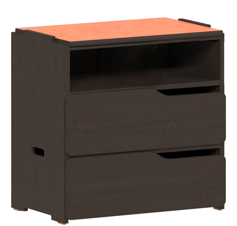 Apollo 2 Drawer & Top Open Compartment Stackable Unit, 30"W